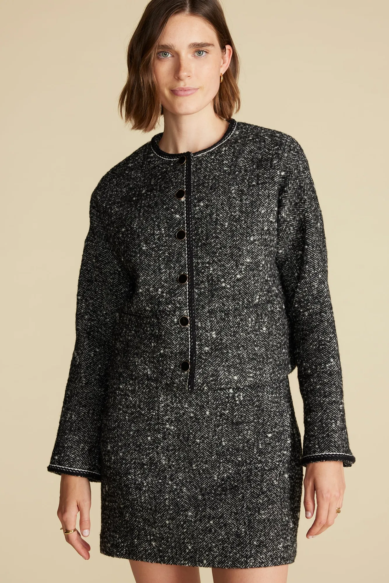 Amour Vert Jules Crop Lady Jacket- Jackets & Outerwear|Clearance