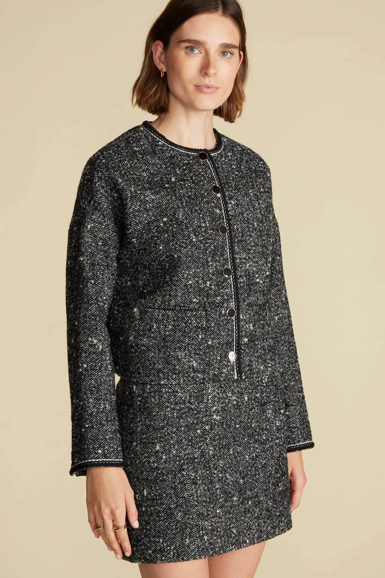 Amour Vert Jules Crop Lady Jacket- Jackets & Outerwear|Clearance