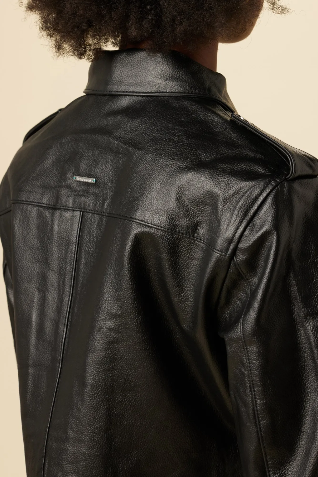 Amour Vert Deadwood Bella Cropped Leather Jacket- Clearance