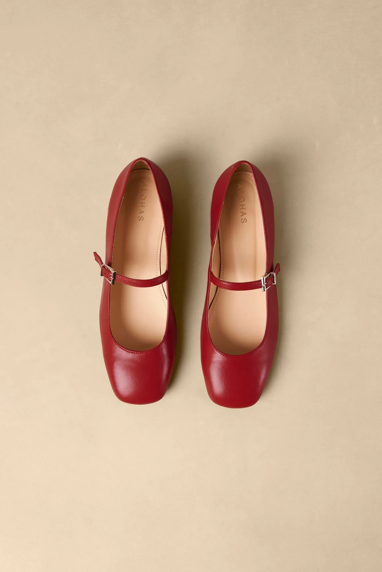 Amour Vert Alohas Por Do Sol Leather Ballet Flats- Shoes