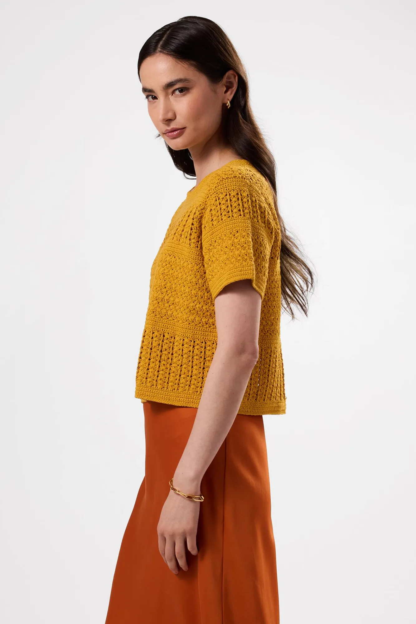 Amour Vert Crochet T Shirt- Tops|Clearance