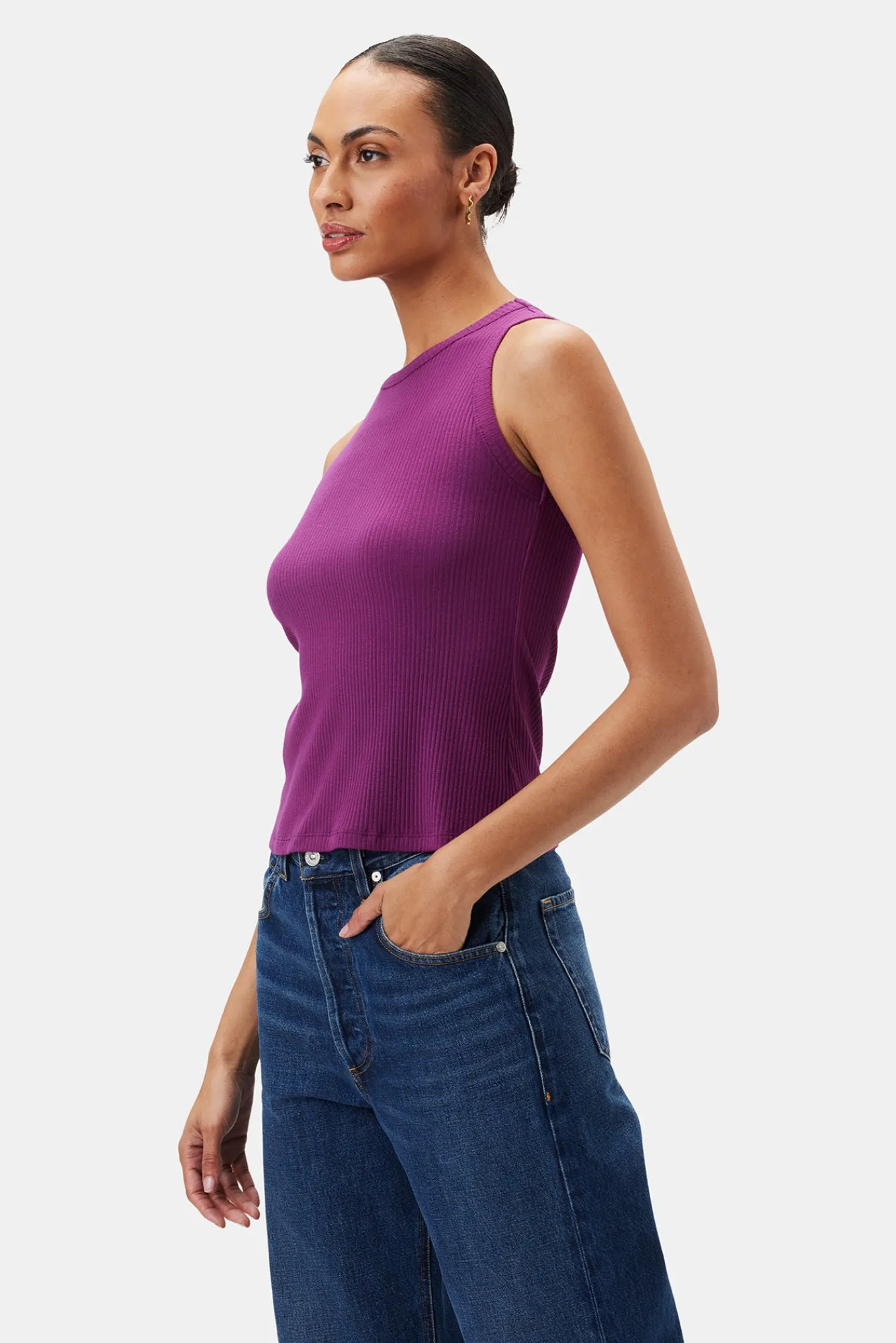 Amour Vert Asmet Paris Rib Tank- Tops|Clearance