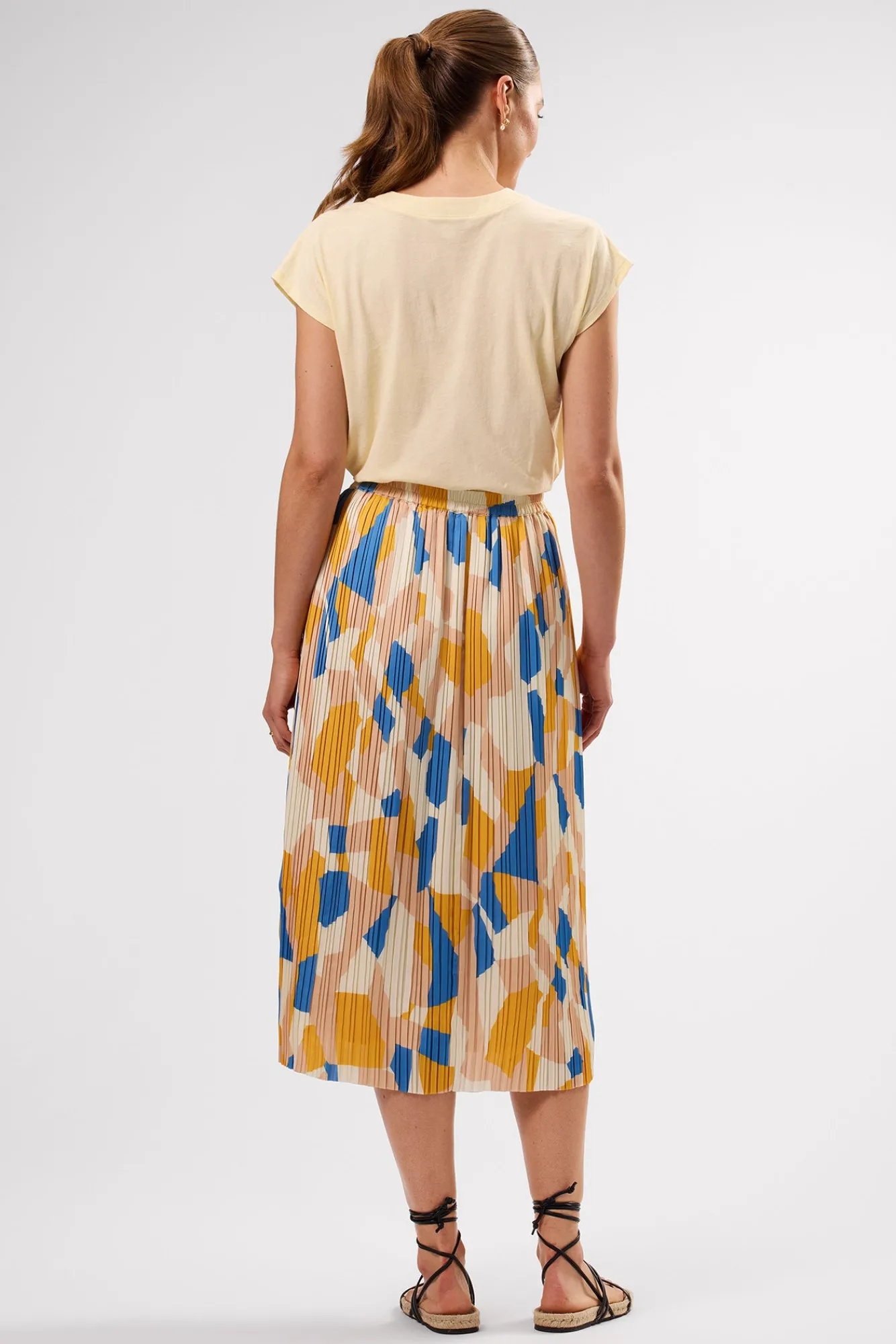 Amour Vert Blaze Pleated Recycled Sateen Skirt- Skirts|Clearance