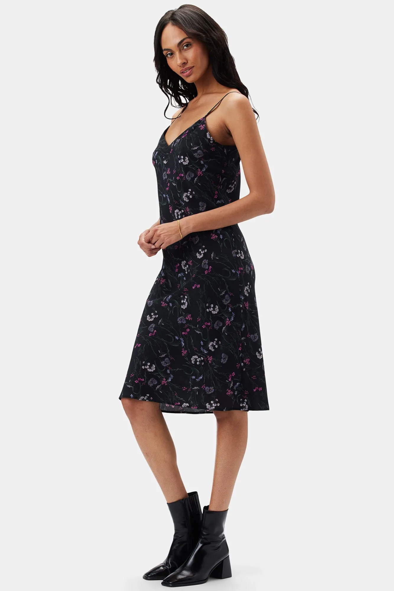 Amour Vert Briana Washable Silk Dress- Dresses|Clearance