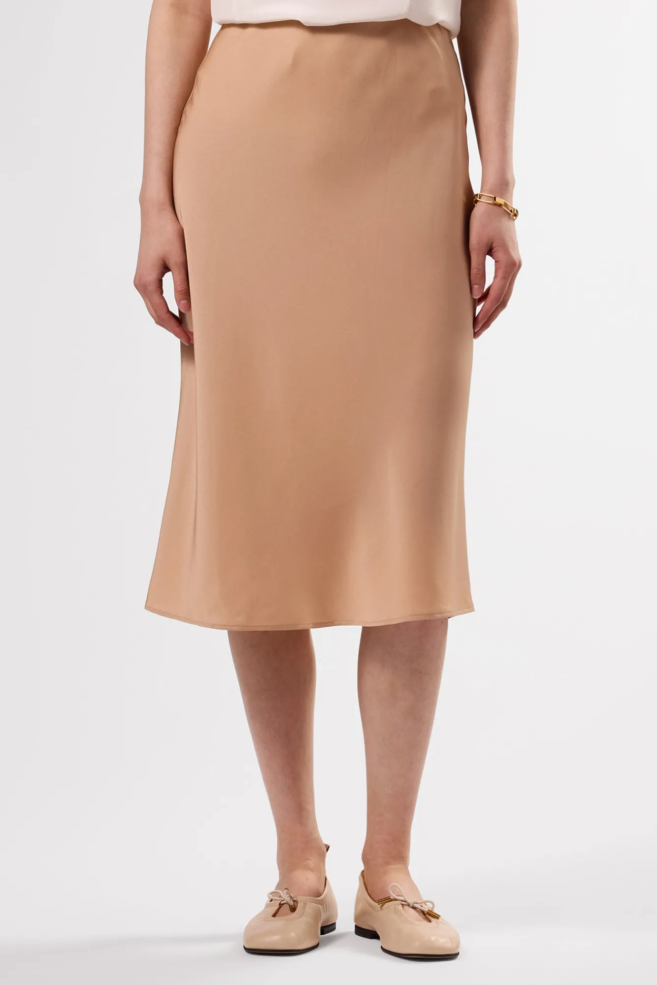 Amour Vert Eve Stretch Silk Skirt- Skirts|Clearance