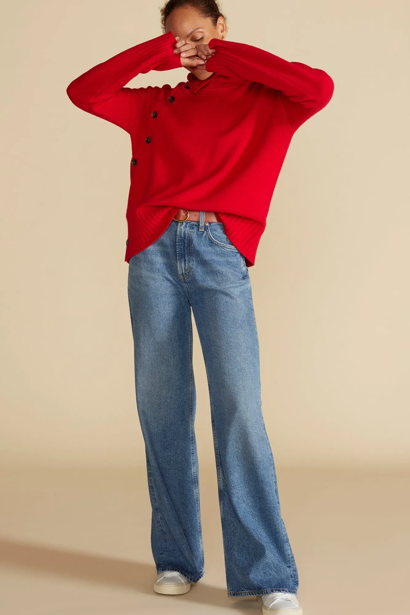 Amour Vert Leonie Turtleneck Sweater- Sweaters & Cardigans