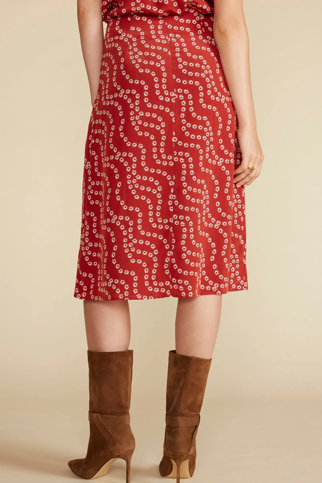 Amour Vert Gabrielle Washable Silk Wrap Skirt- Clearance|Skirts