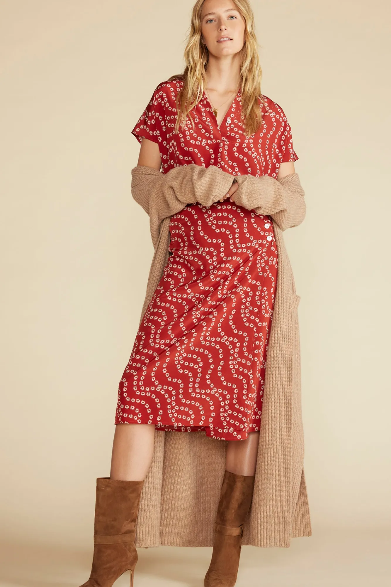 Amour Vert Gabrielle Washable Silk Wrap Skirt- Clearance|Skirts