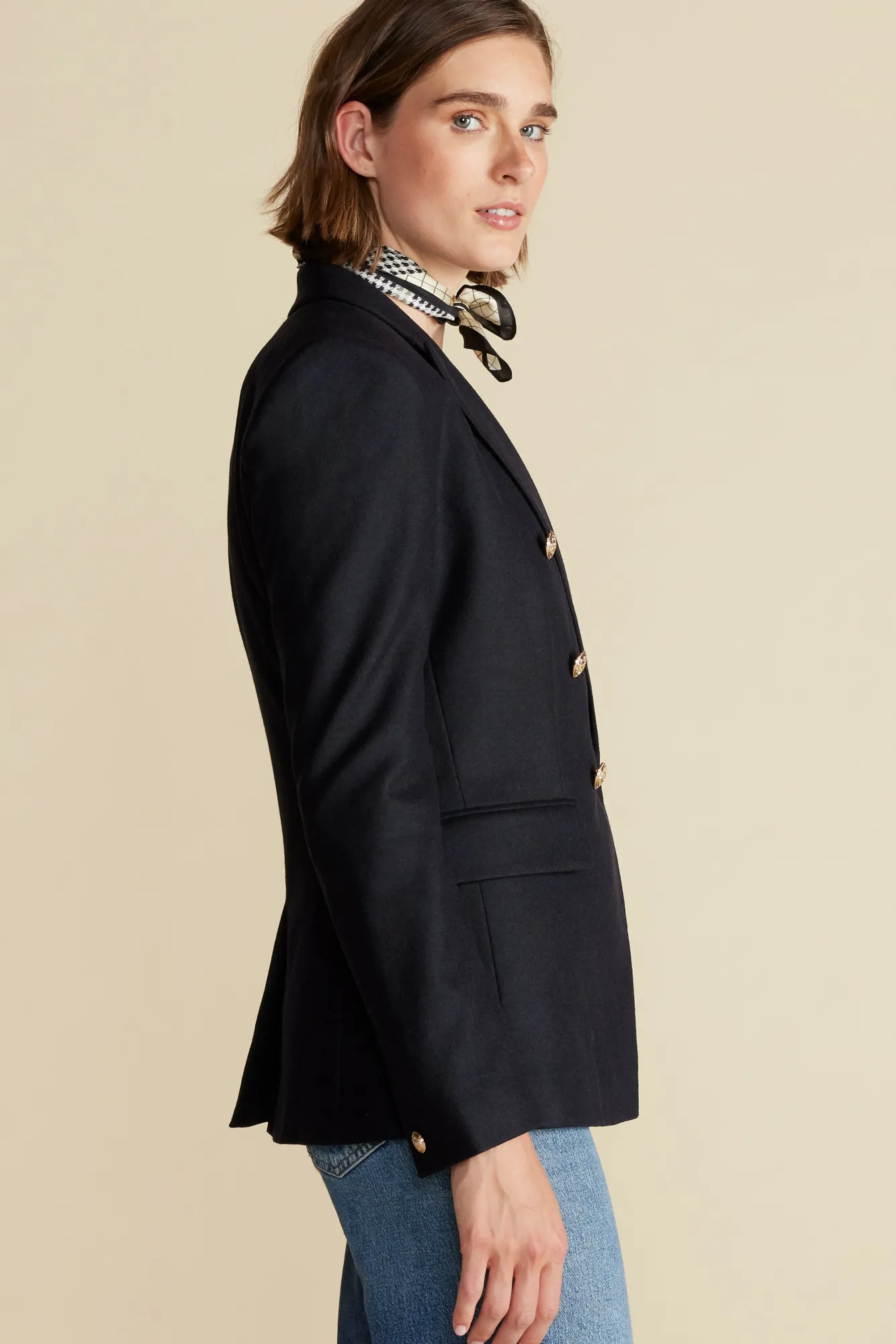 Amour Vert Tobie Double Breasted Blazer- Jackets & Outerwear|Clearance