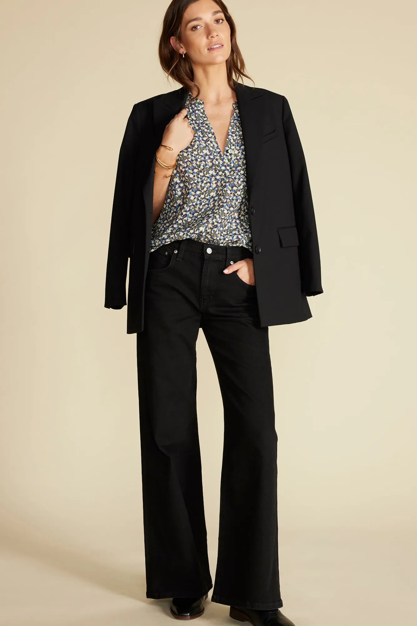 Amour Vert Renata Crepe Blouse- Blouses & Shirts|Tops