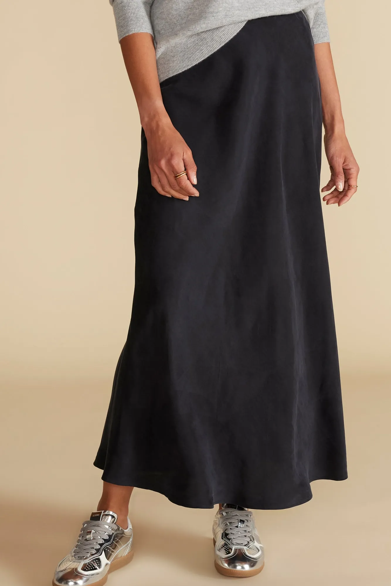 Amour Vert Eve Cupro Slip Skirt- Skirts