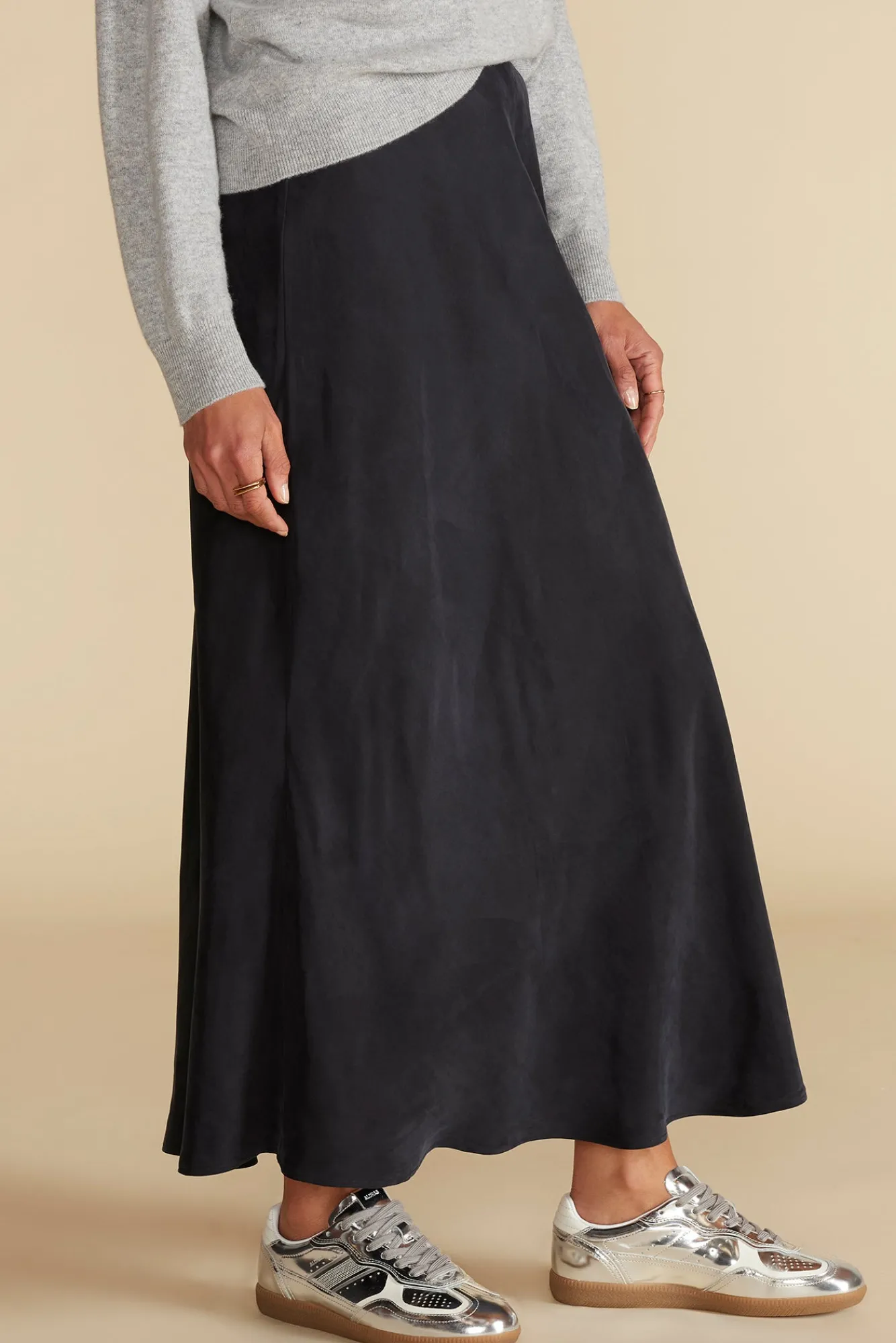 Amour Vert Eve Cupro Slip Skirt- Skirts