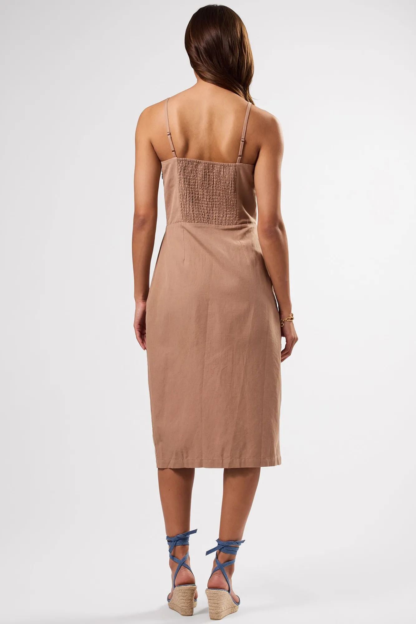 Amour Vert Lila Cotton Linen Dress- Dresses|Clearance