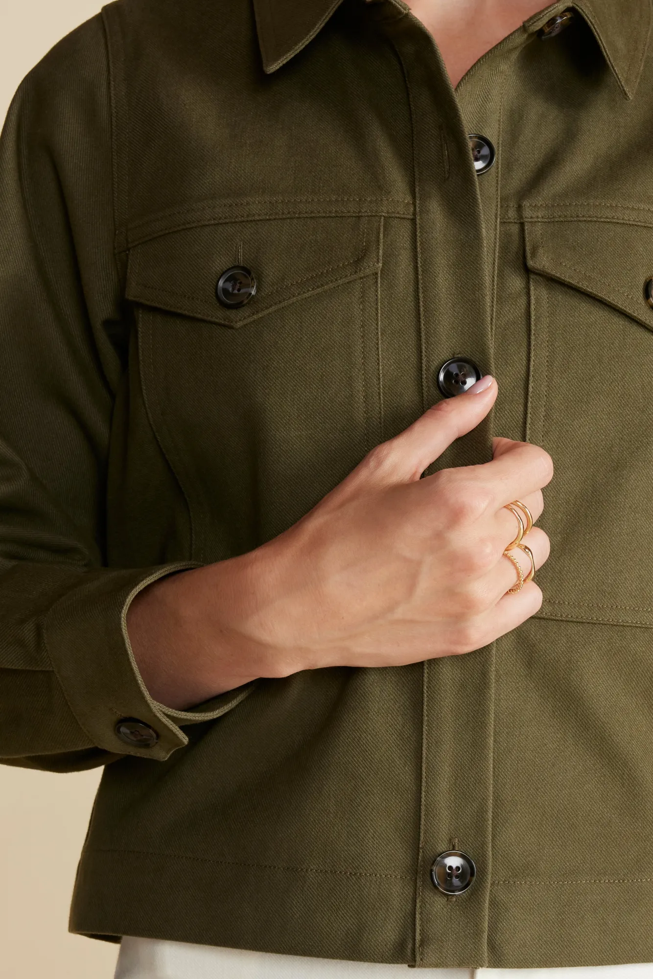 Amour Vert Genevieve Organic Cotton Jacket- Jackets & Outerwear|Clearance