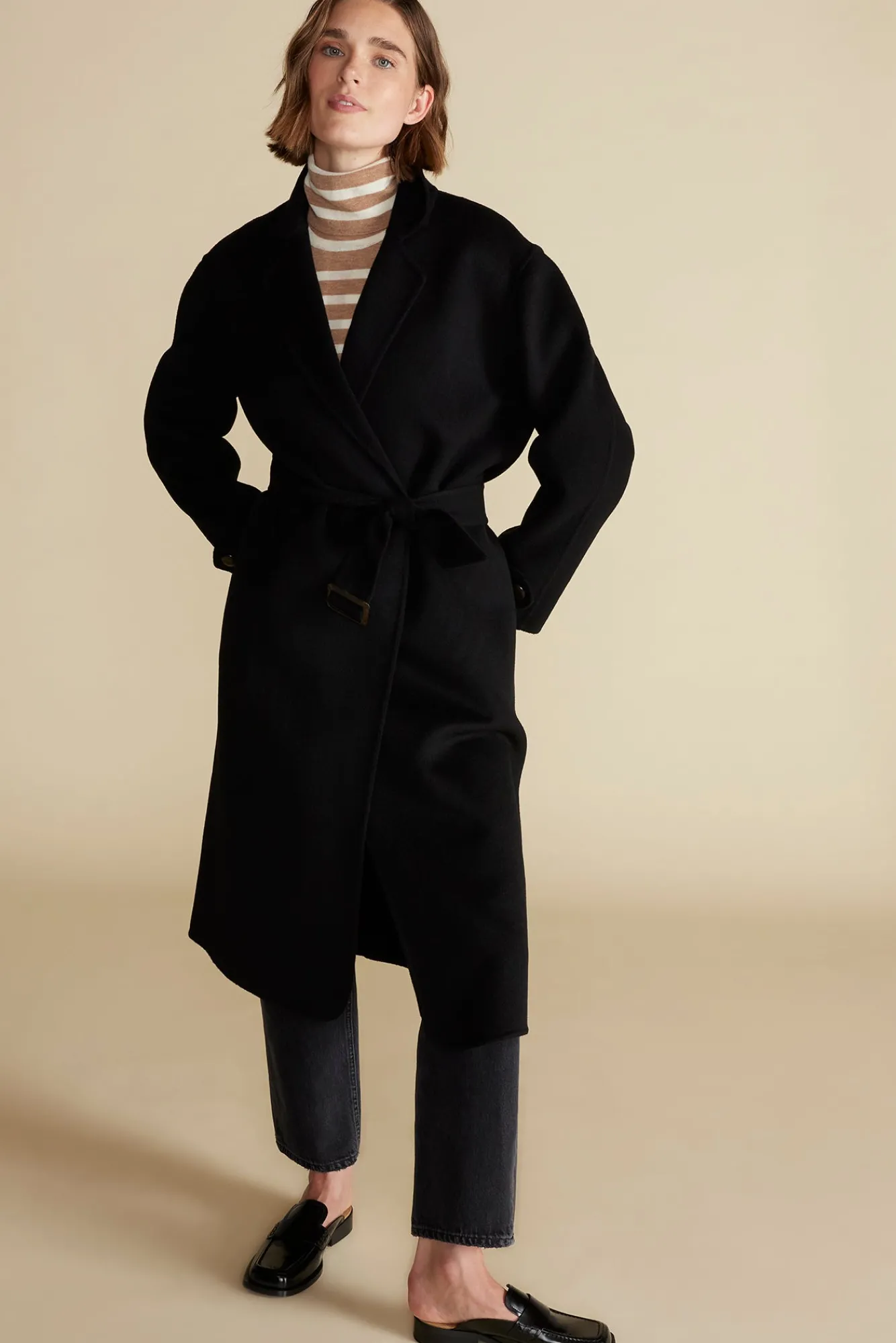 Amour Vert Lya Felted Wool Coat- Jackets & Outerwear