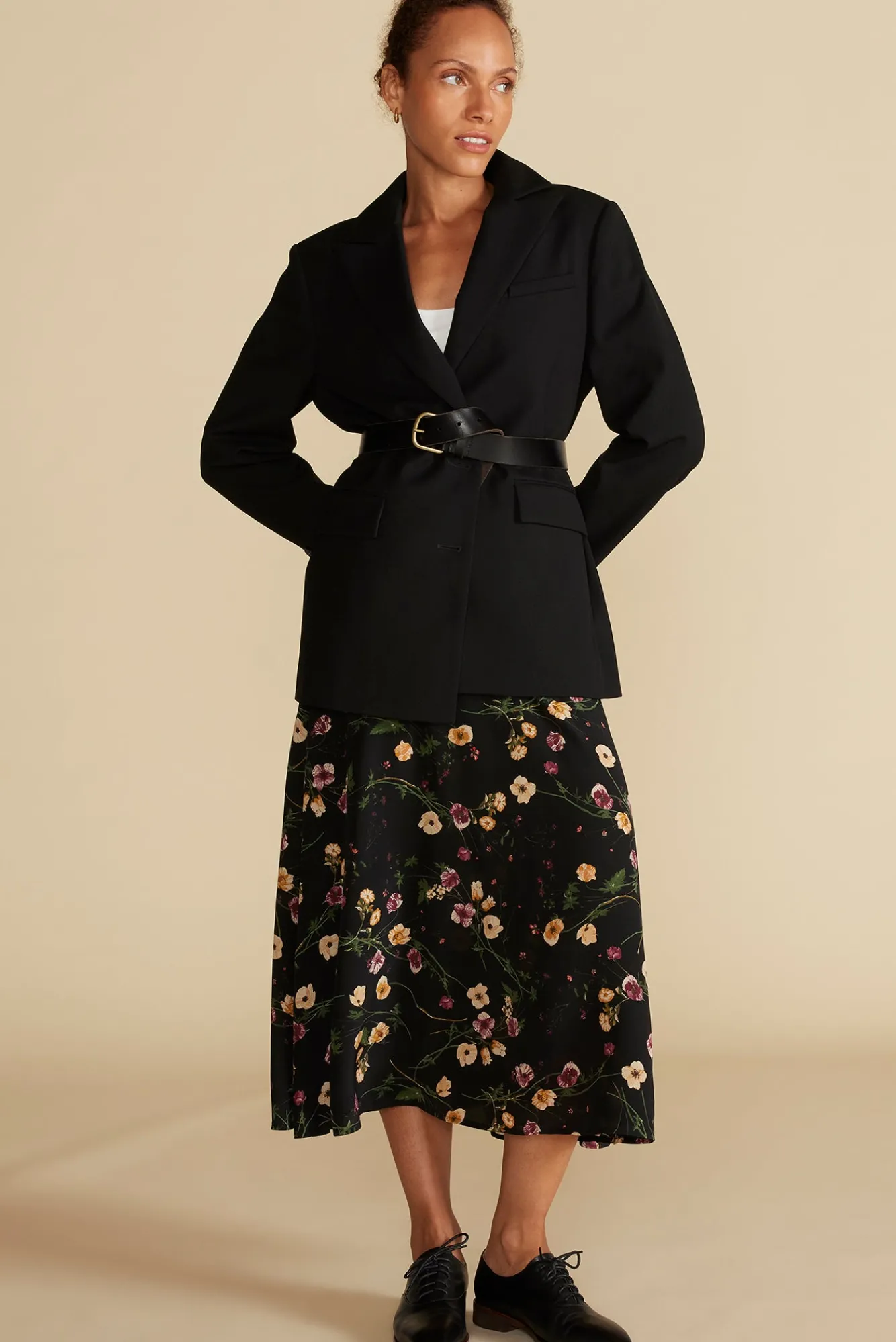 Amour Vert Blaze Washable Silk Skirt- Skirts