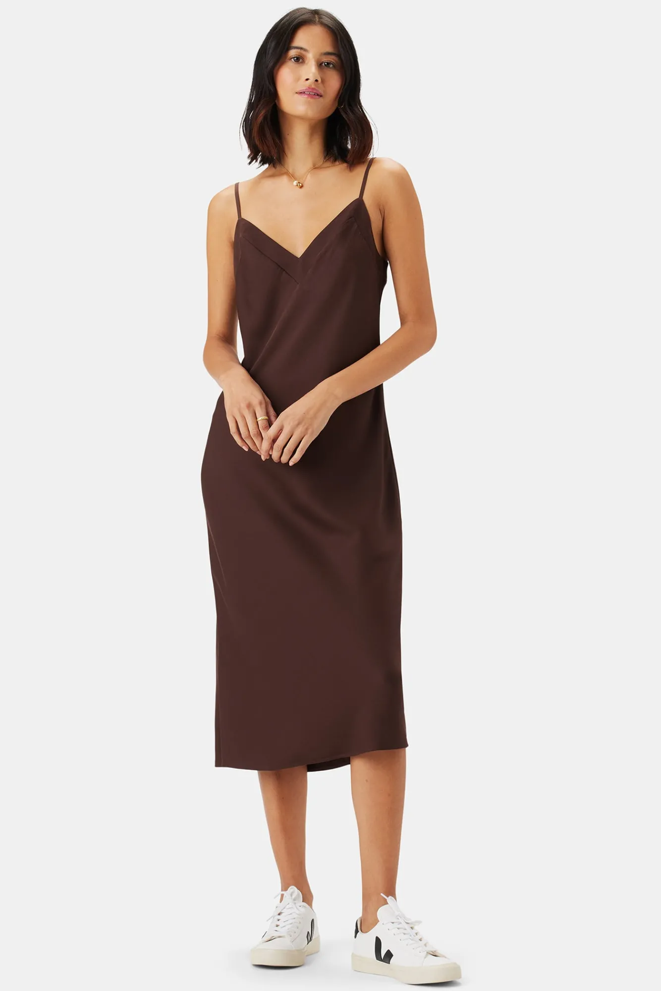 Amour Vert Briana Washable Silk Dress- Dresses|Clearance