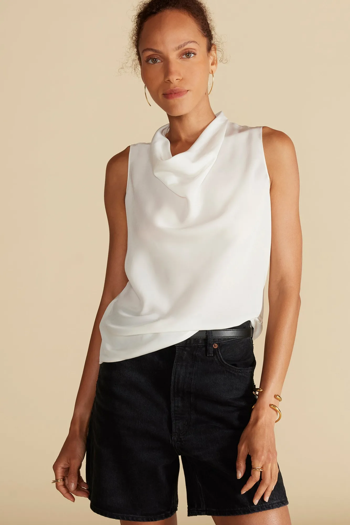 Amour Vert Ann Draped Tank- Tops