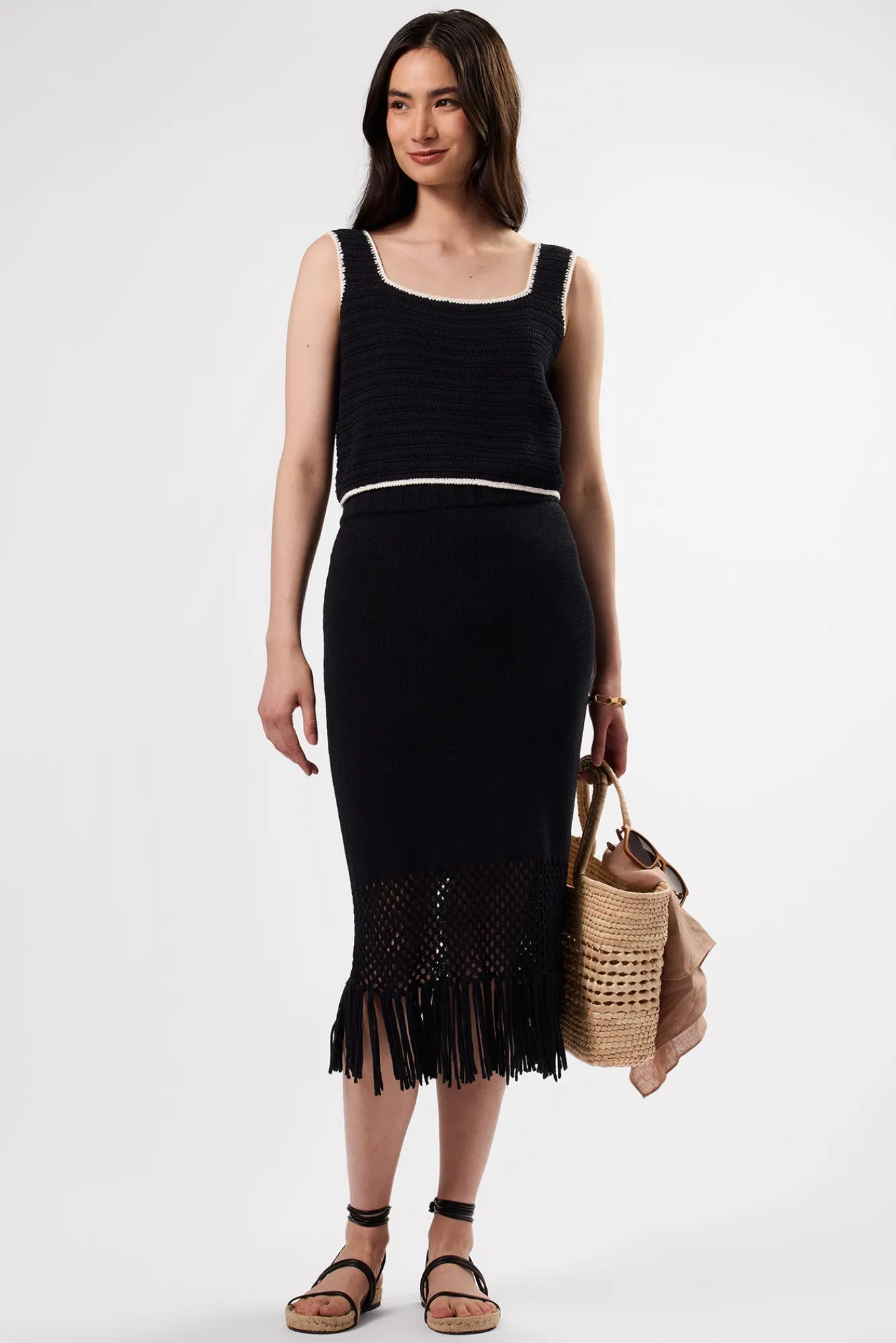 Amour Vert Alizee Crochet Skirt- Skirts|Clearance