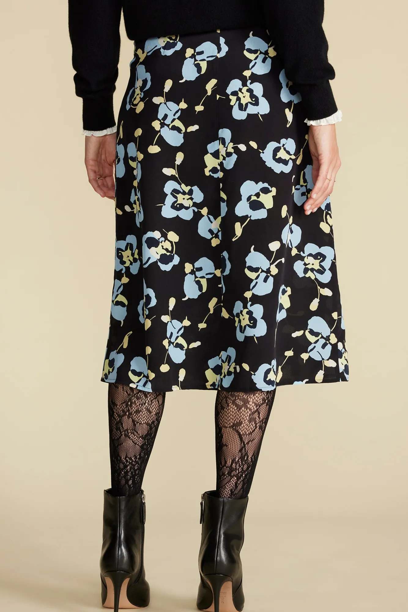 Amour Vert Gabrielle Washable Silk Skirt- Skirts|Clearance