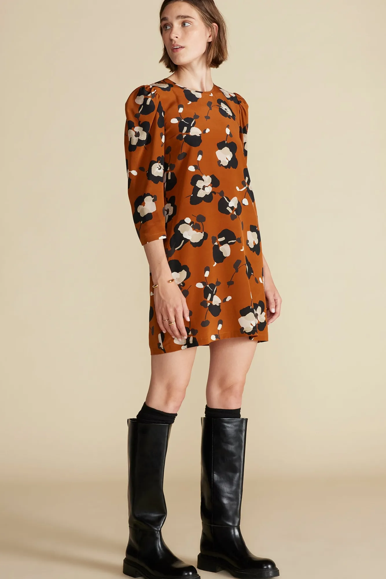 Amour Vert Darla Washable Silk Dress- Dresses