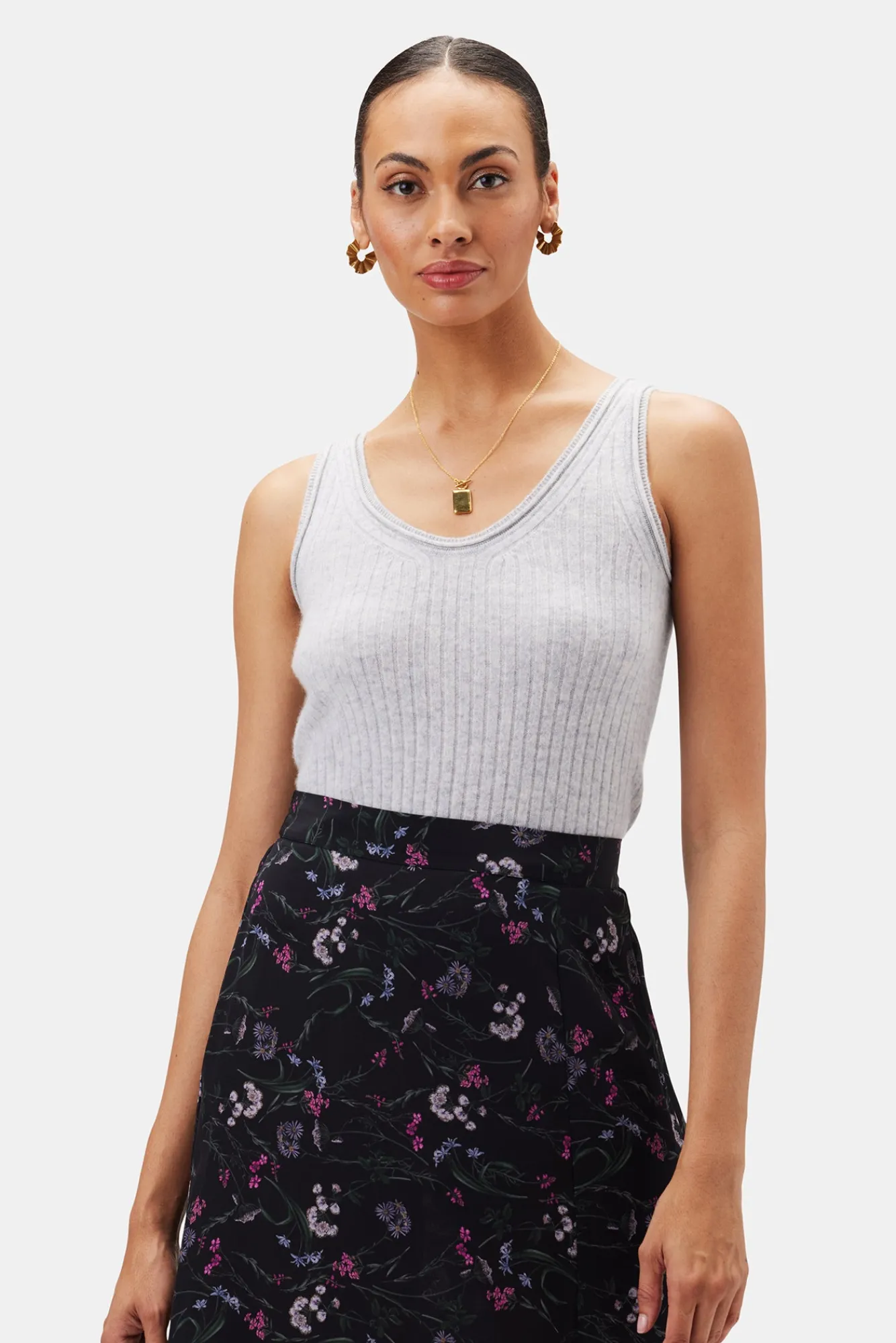 Amour Vert Nora Cashmere Tank- Tops|Clearance