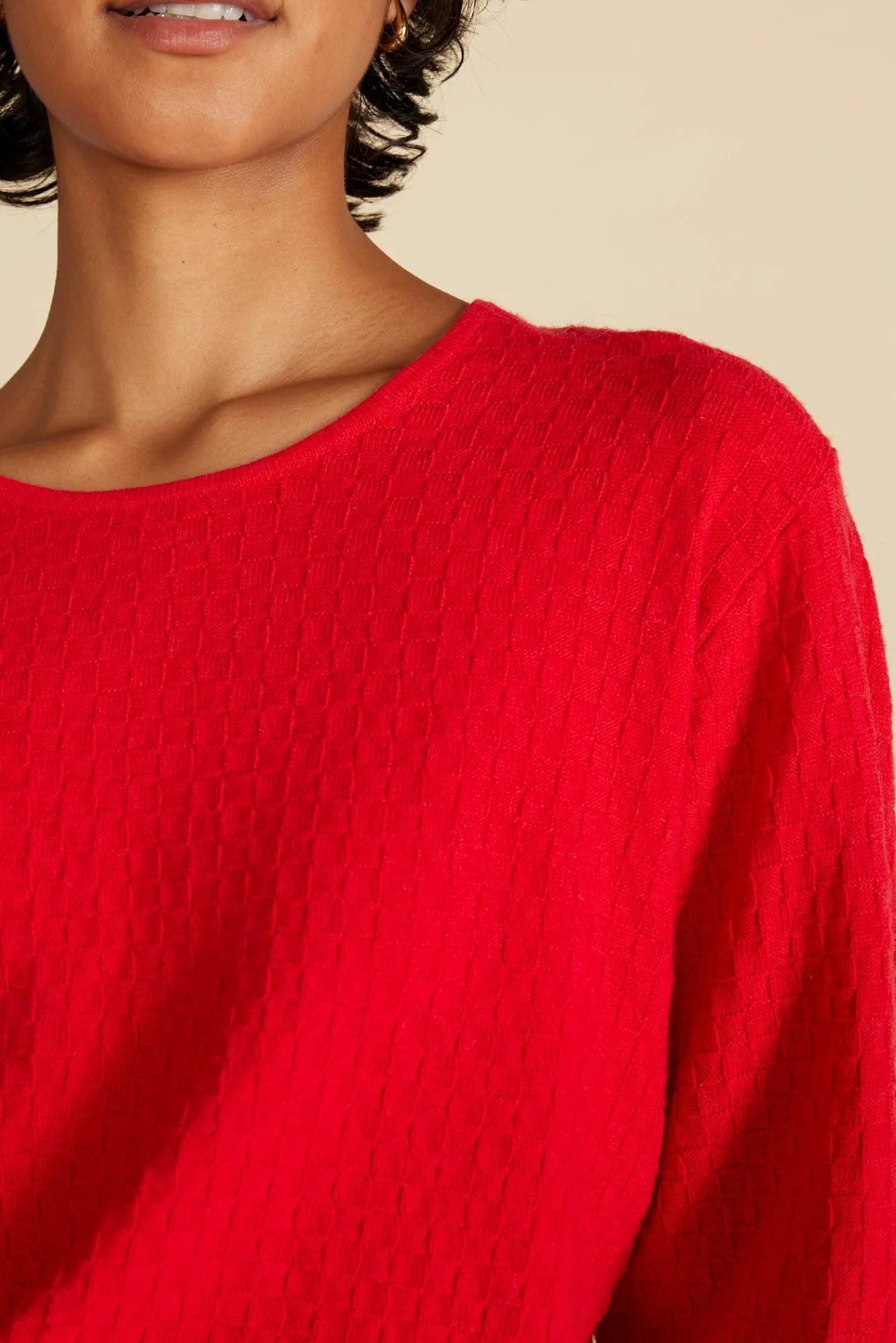 Amour Vert Daphne Novelty Stitch Sweater- Sweaters & Cardigans