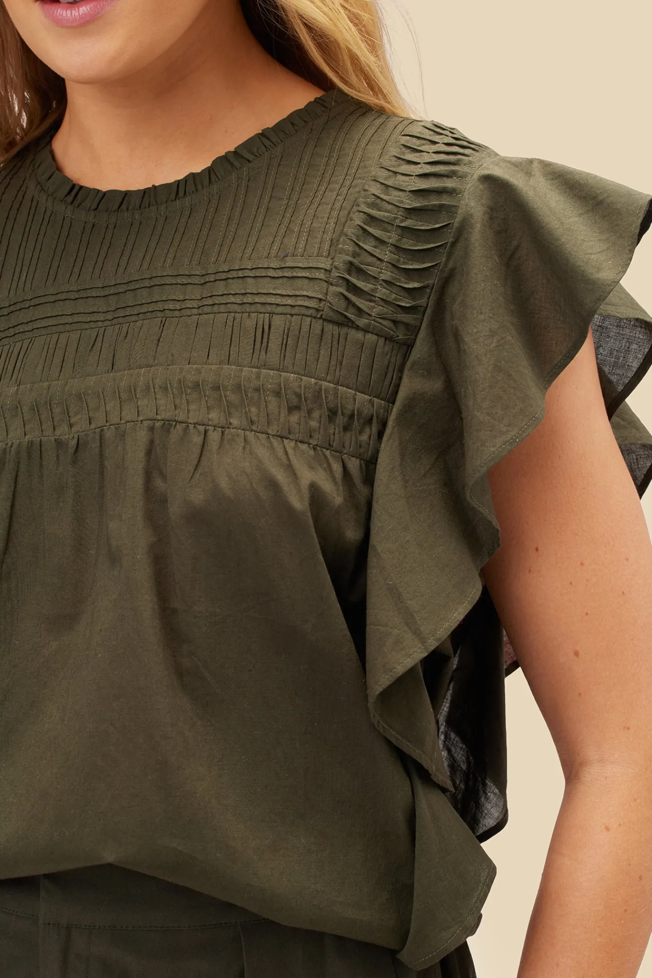 Amour Vert Aida Organic Cotton Blouse- Blouses & Shirts|Tops