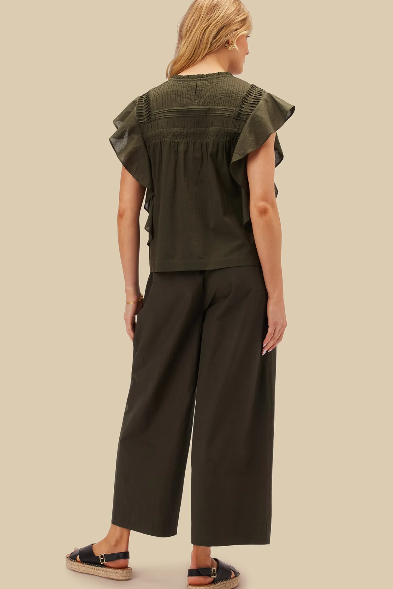 Amour Vert Aida Organic Cotton Blouse- Blouses & Shirts|Tops