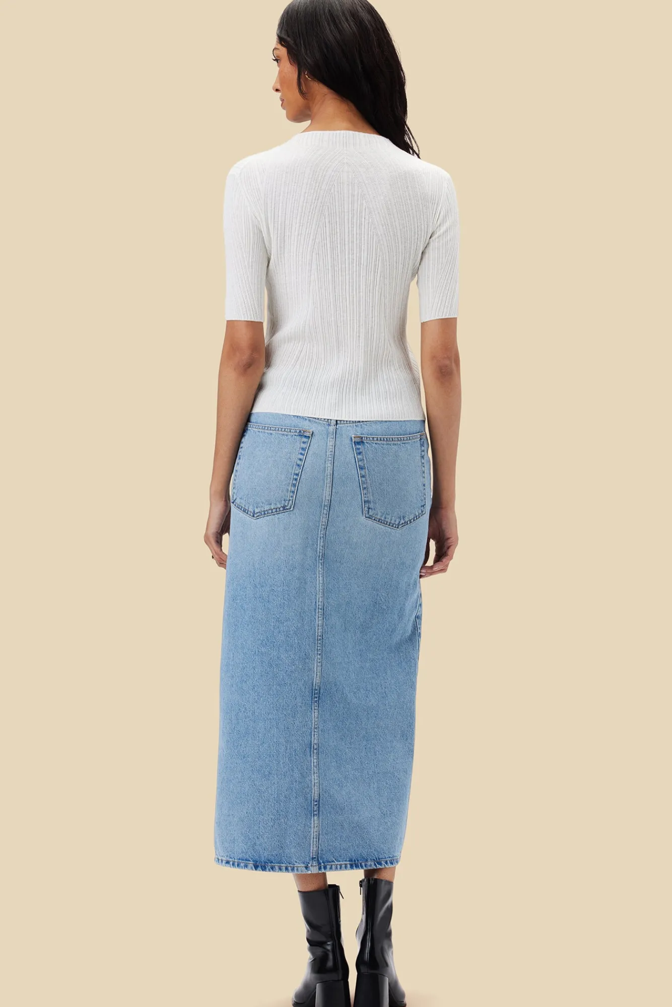 Amour Vert Claire Mock Neck Sweater- Tops|Clearance