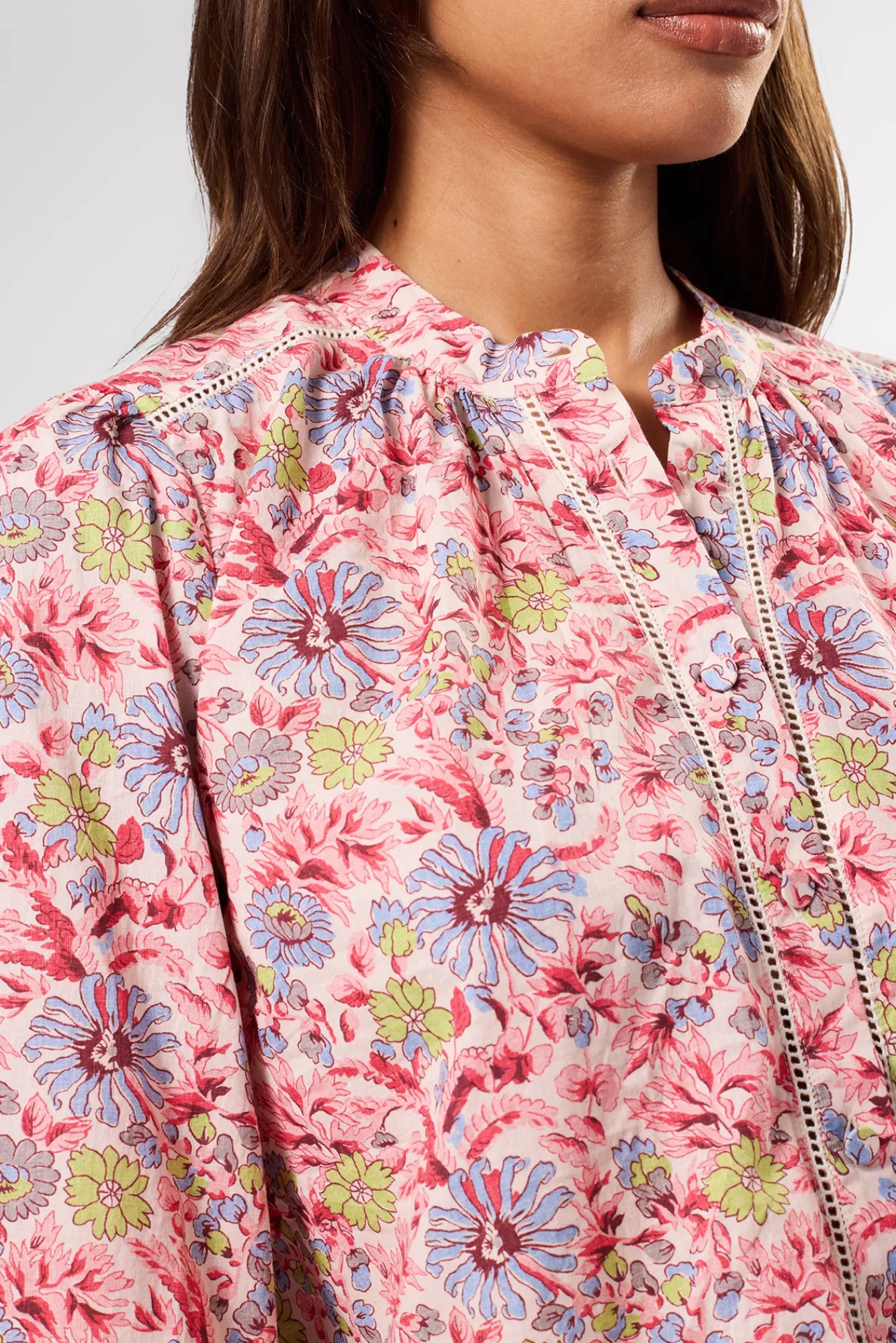 Amour Vert Charlotte Organic Cotton Blouse- Tops|Clearance