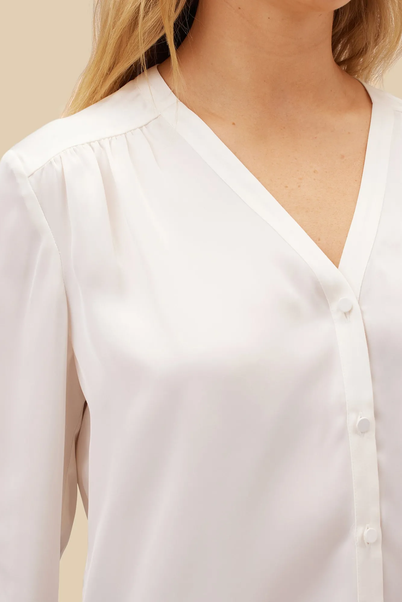 Amour Vert Kali Button Front Blouse- Blouses & Shirts|Tops