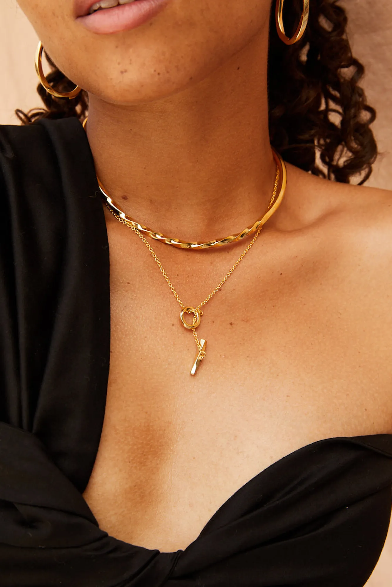 Amour Vert SOKO Twist Lariat Necklace- Jewelry