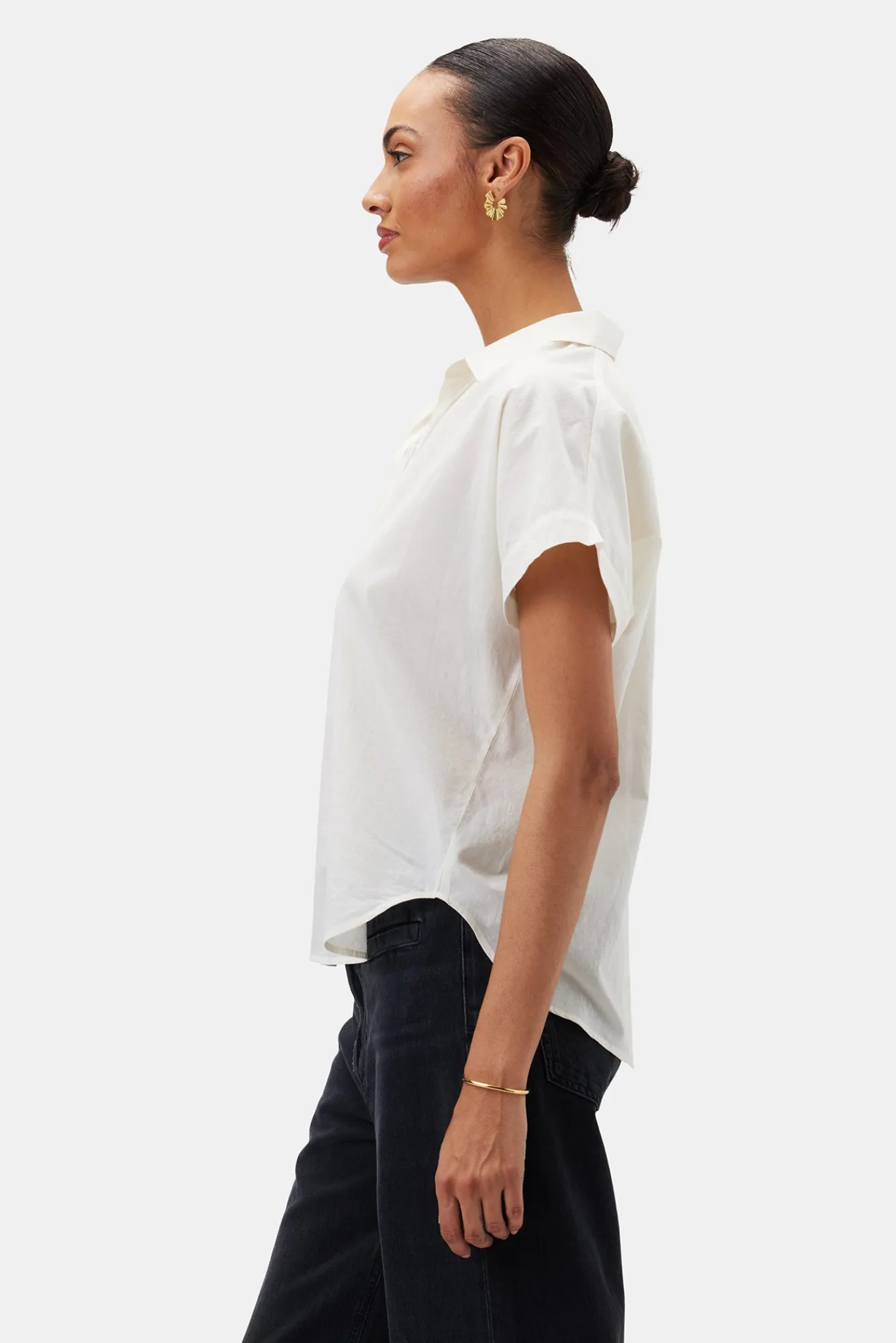 Amour Vert Renata Full Placket Blouse- Tops|Clearance