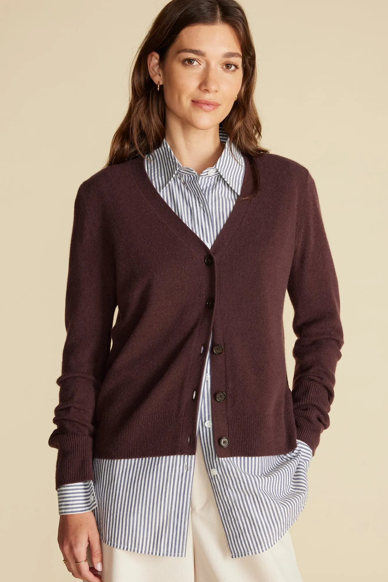 Amour Vert Mason Cashmere Cardigan- Sweaters & Cardigans