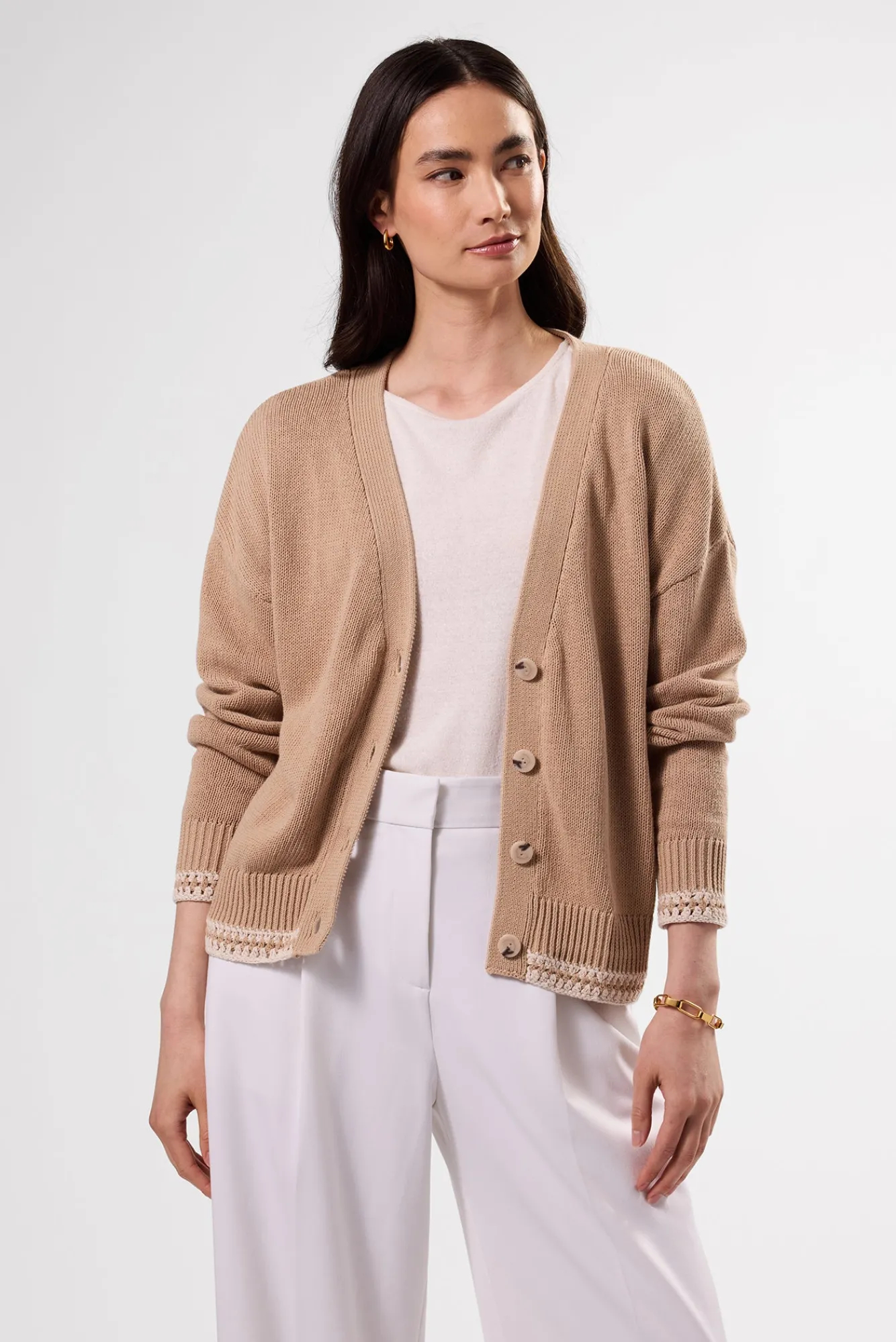 Amour Vert Texture Cardigan- Sweaters & Cardigans|Clearance