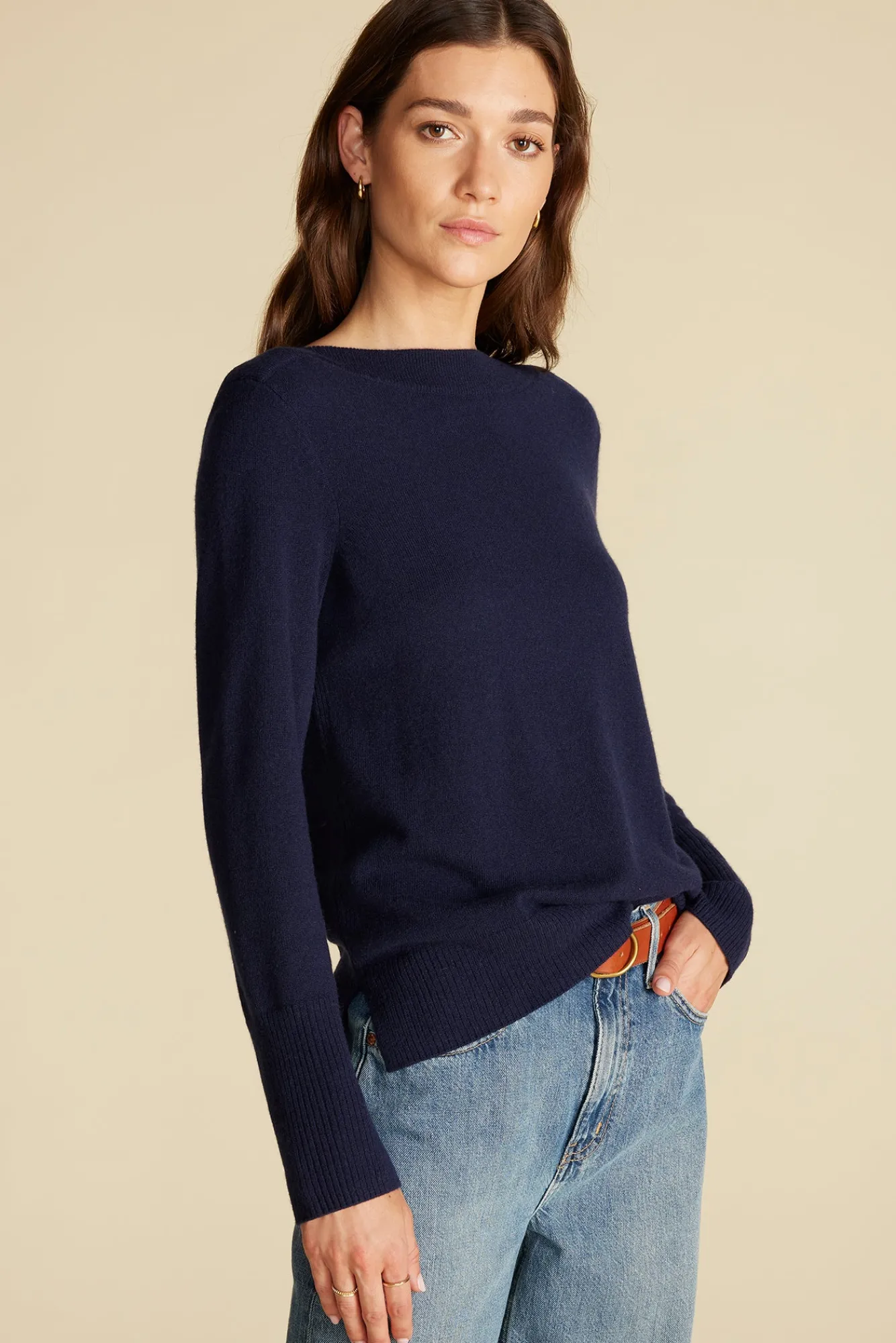 Amour Vert Nadia Cashmere Sweater- Sweaters & Cardigans