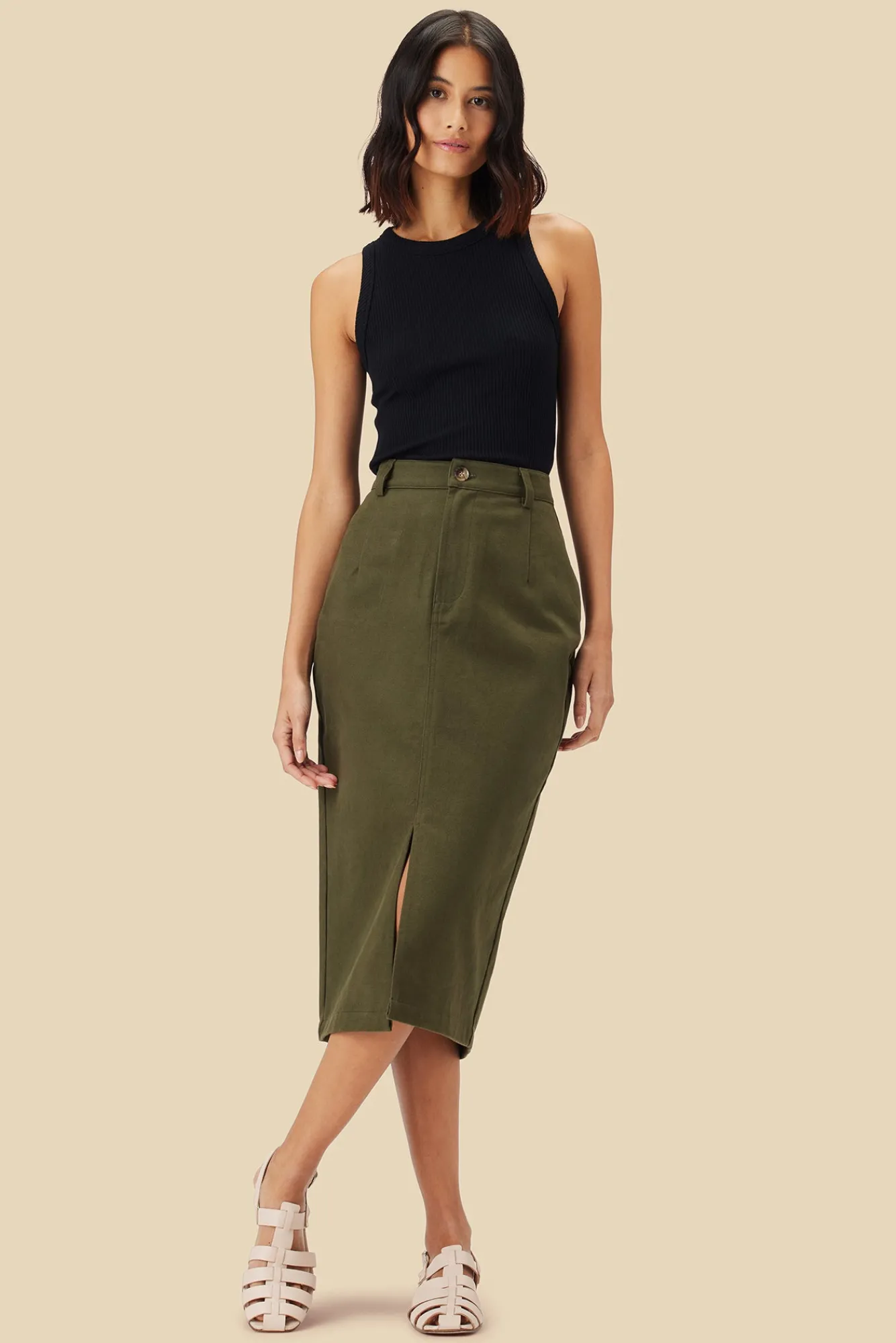 Amour Vert Lina Organic Cotton Skirt- Skirts|Clearance