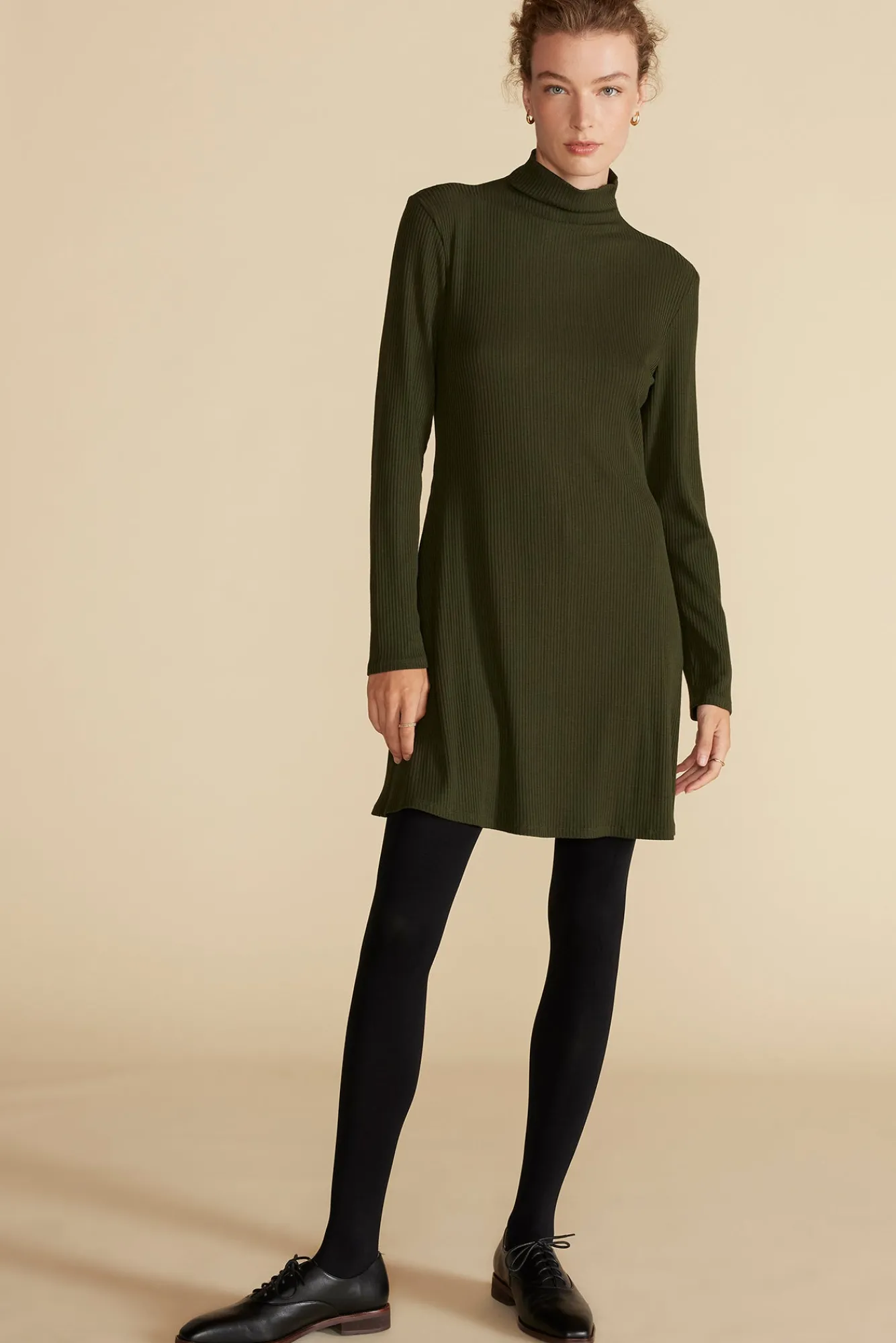 Amour Vert Solange Paris Rib Dress- Dresses|Clearance