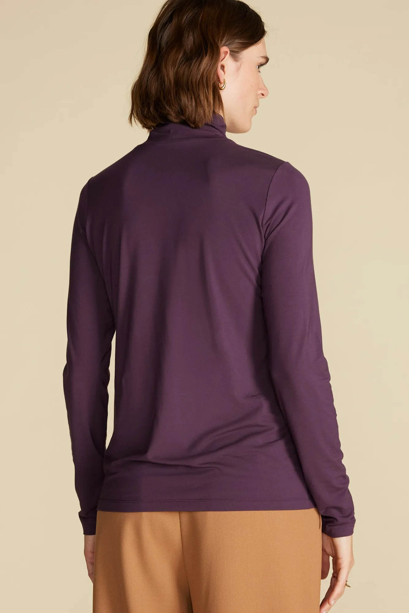 Amour Vert Flannery Bamboo Knit Turtleneck- Tops|Clearance