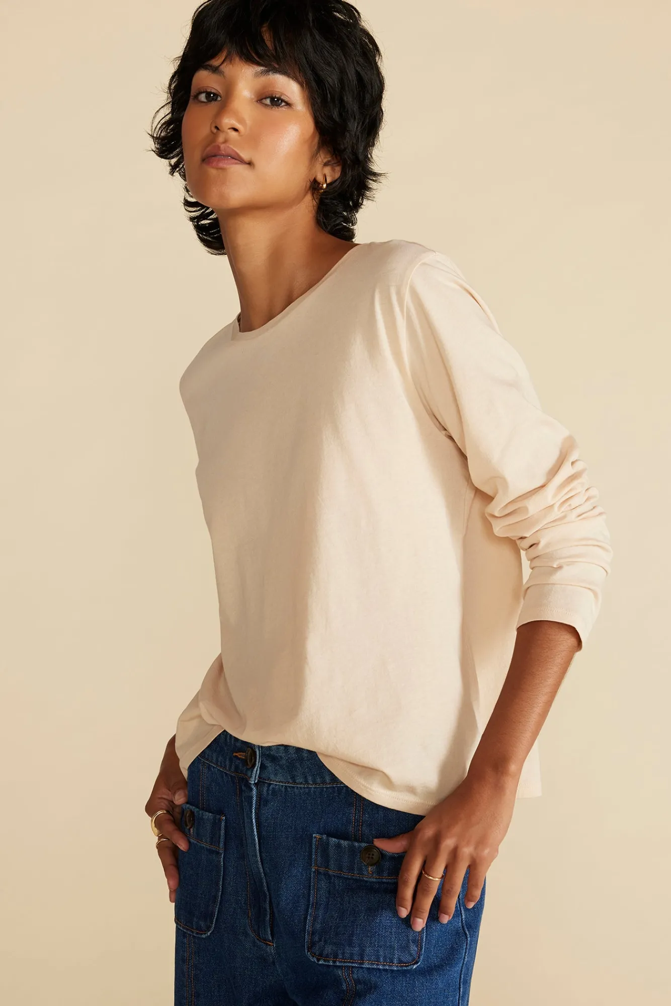 Amour Vert Berkeley Long Sleeve Tee- Tops|Tees