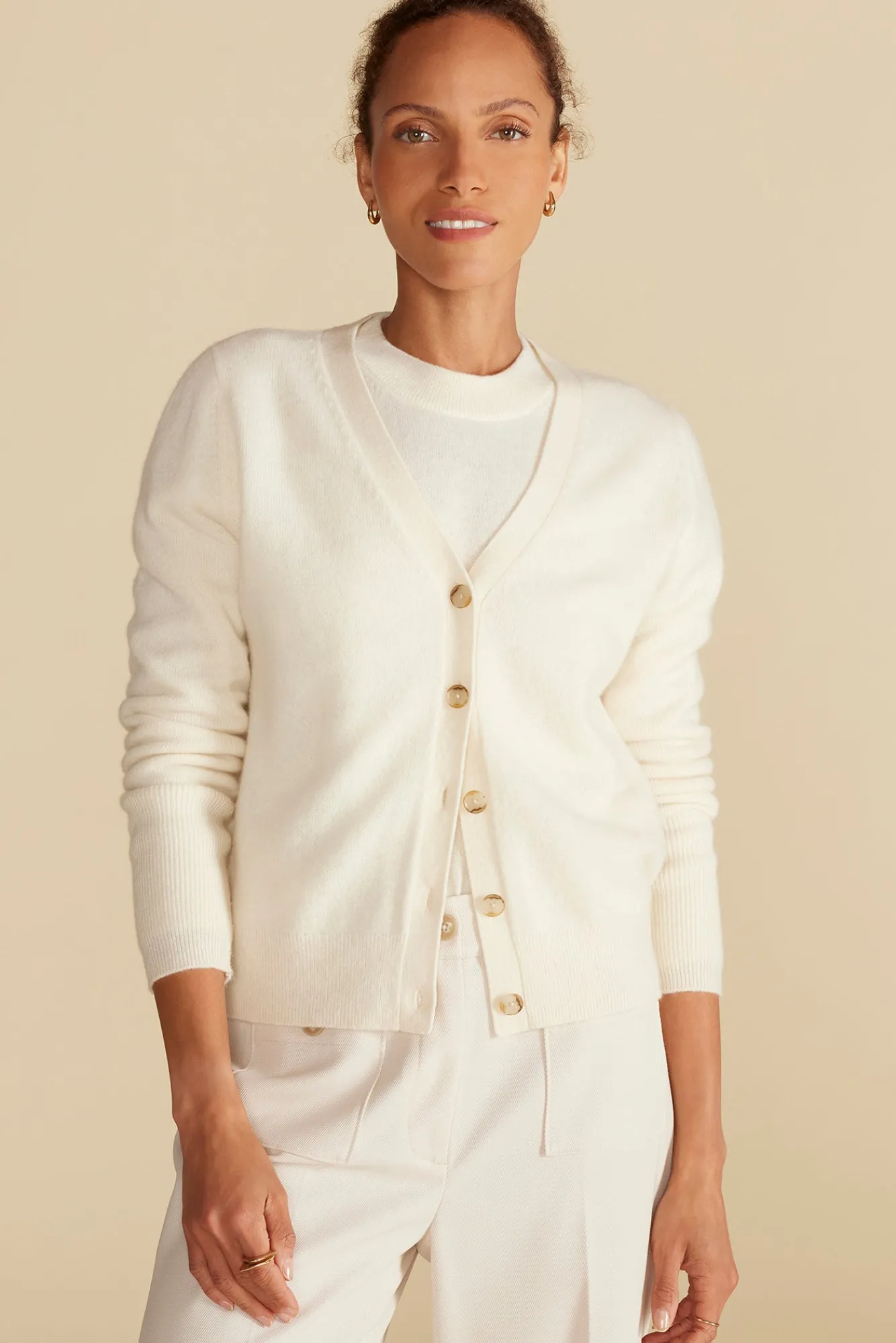 Amour Vert Mason Cashmere Cardigan- Sweaters & Cardigans