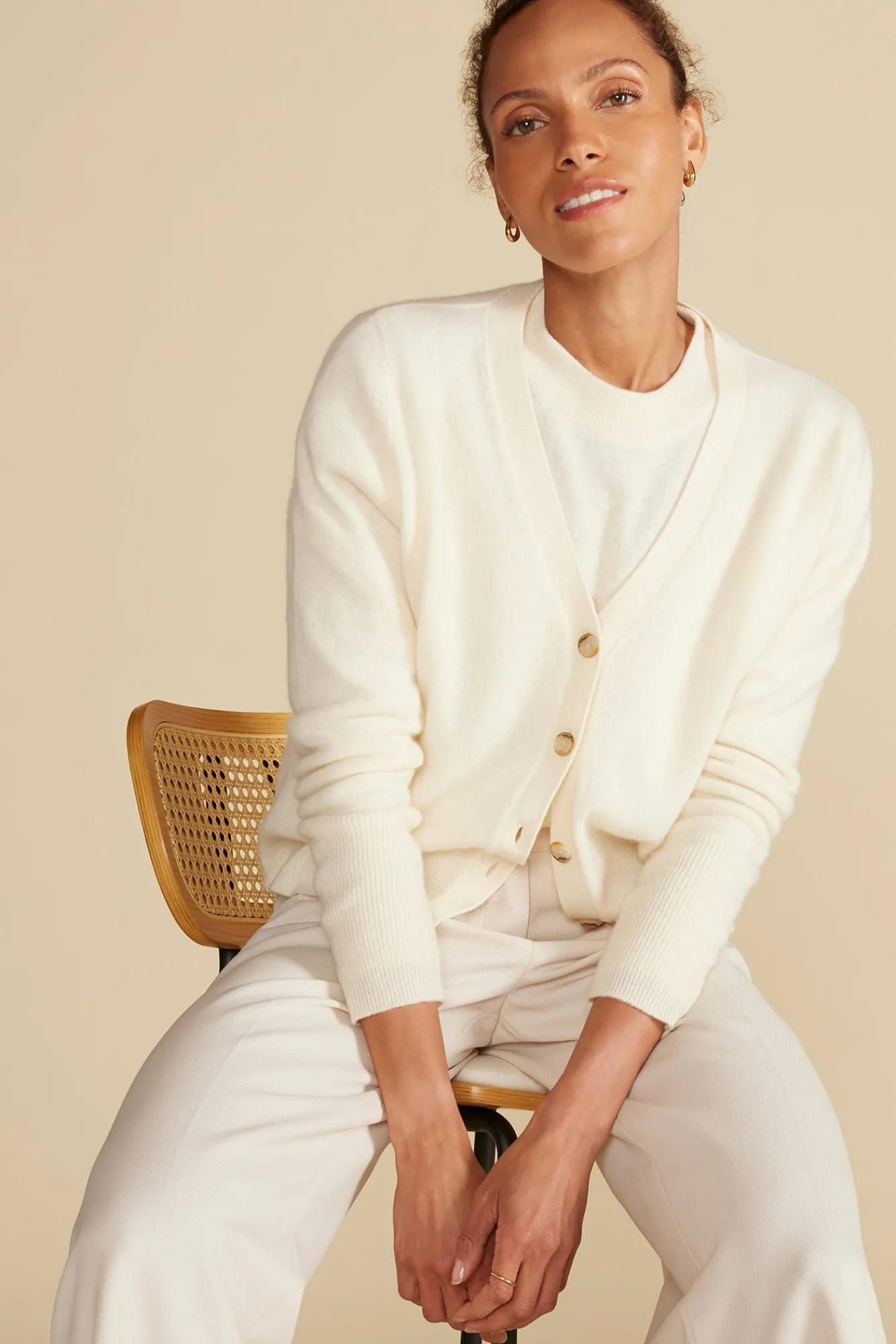 Amour Vert Mason Cashmere Cardigan- Sweaters & Cardigans