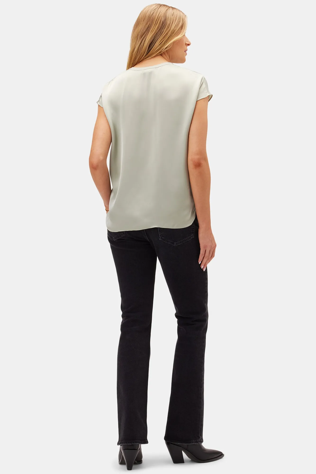 Amour Vert Ren Recycled Sateen Blouse- Blouses & Shirts|Tops