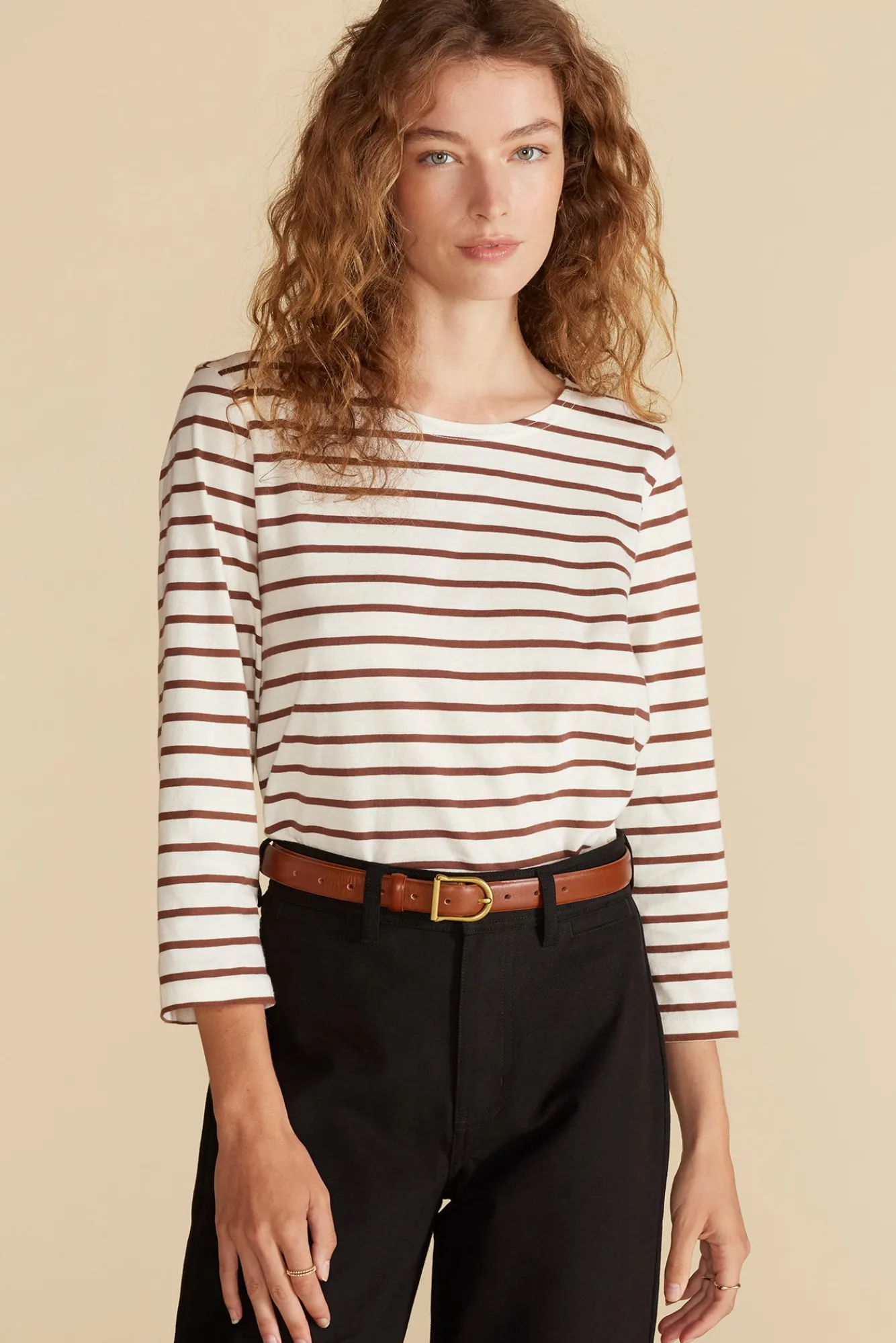 Amour Vert Francoise Organic Cotton Tee- Tops|Tees