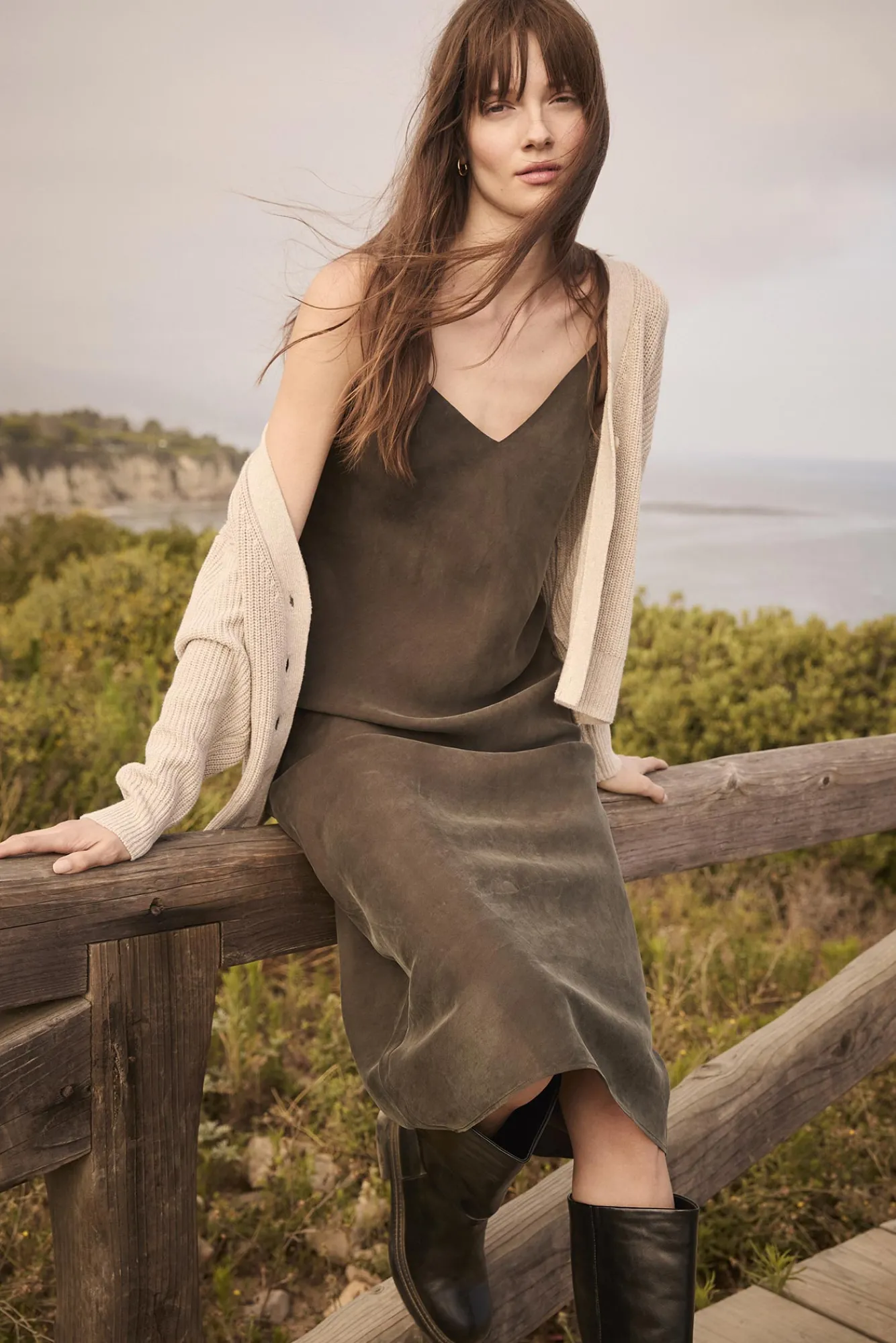 Amour Vert Eloise Cupro Slip Dress- Dresses