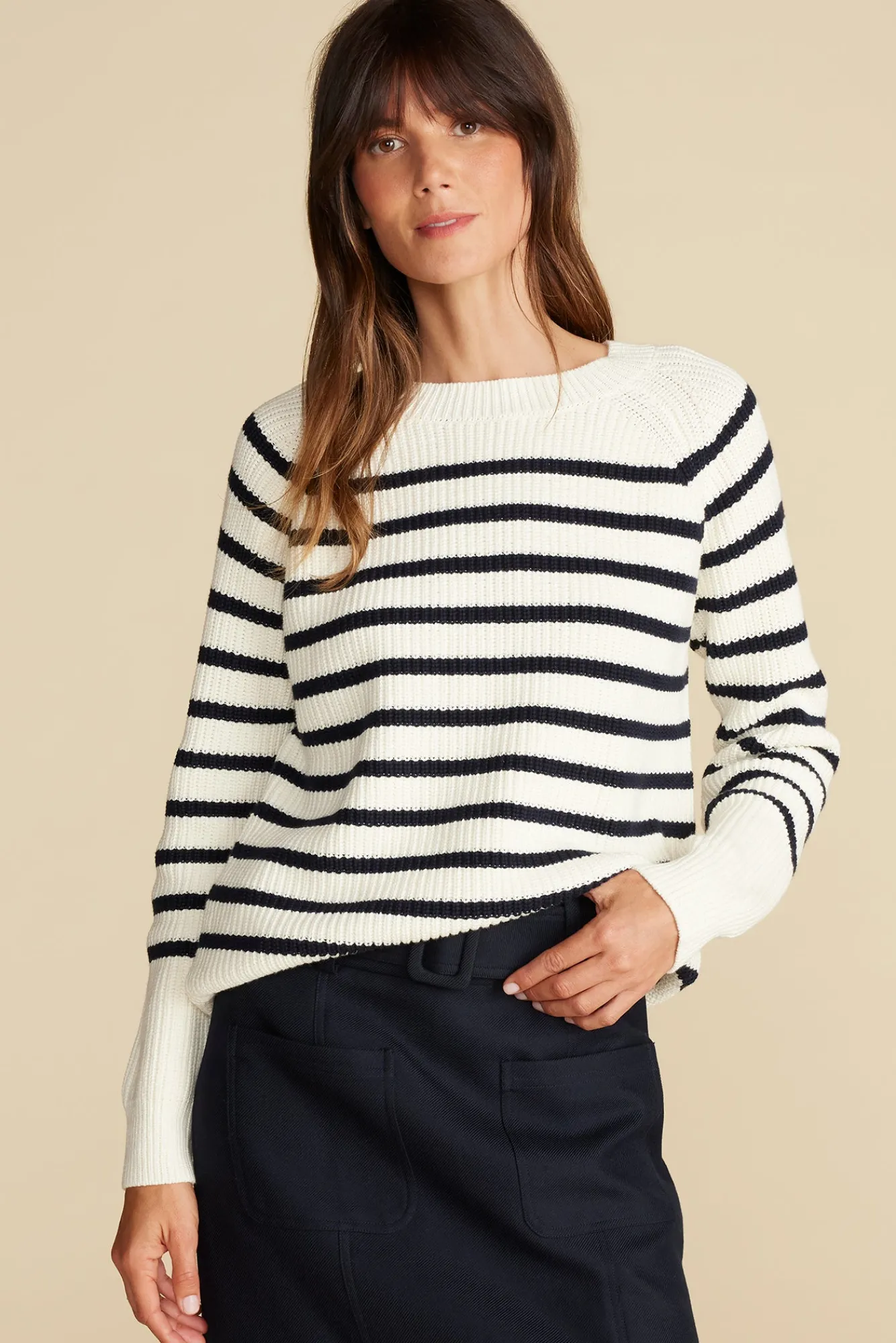 Amour Vert Layla Organic Cotton Sweater- Sweaters & Cardigans|Clearance