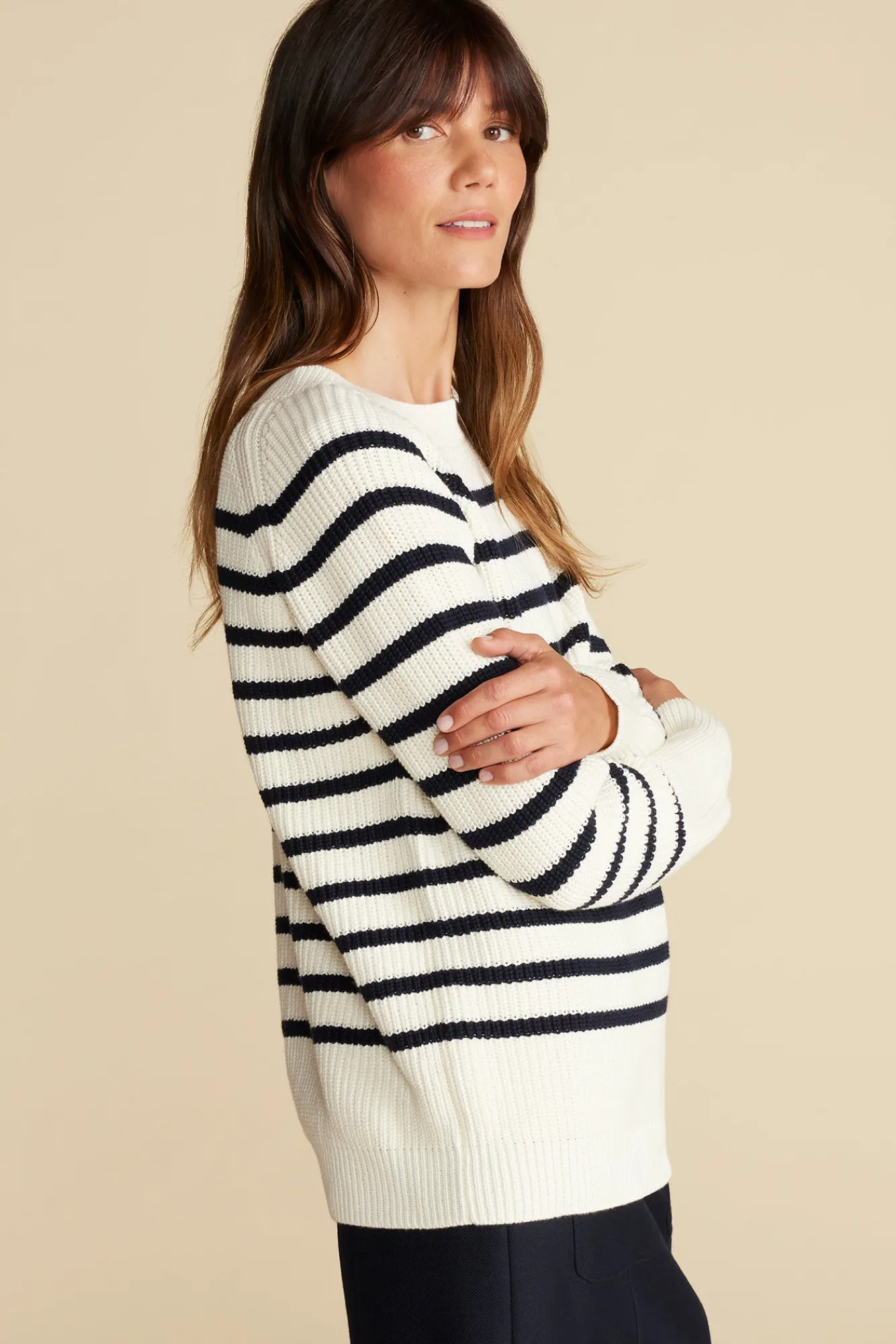 Amour Vert Layla Organic Cotton Sweater- Sweaters & Cardigans|Clearance