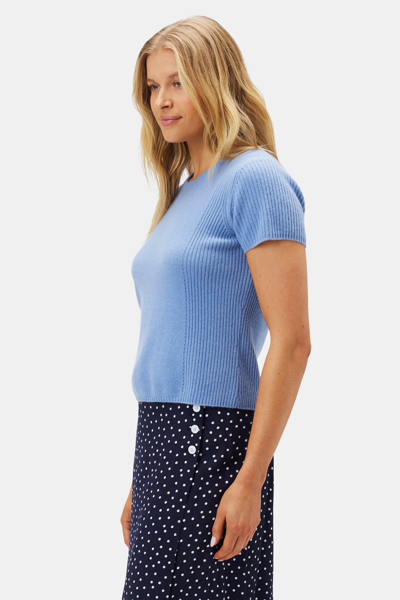 Amour Vert Bryce Cashmere Tee- Tops|Clearance