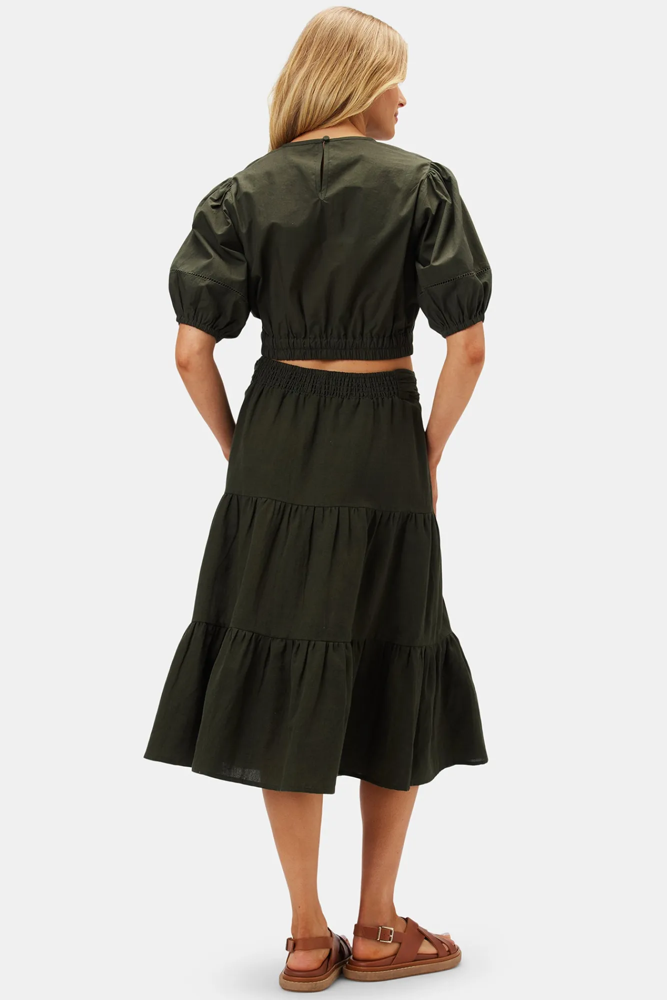 Amour Vert Lisa Organic Cotton Poplin Top- Tops|Clearance